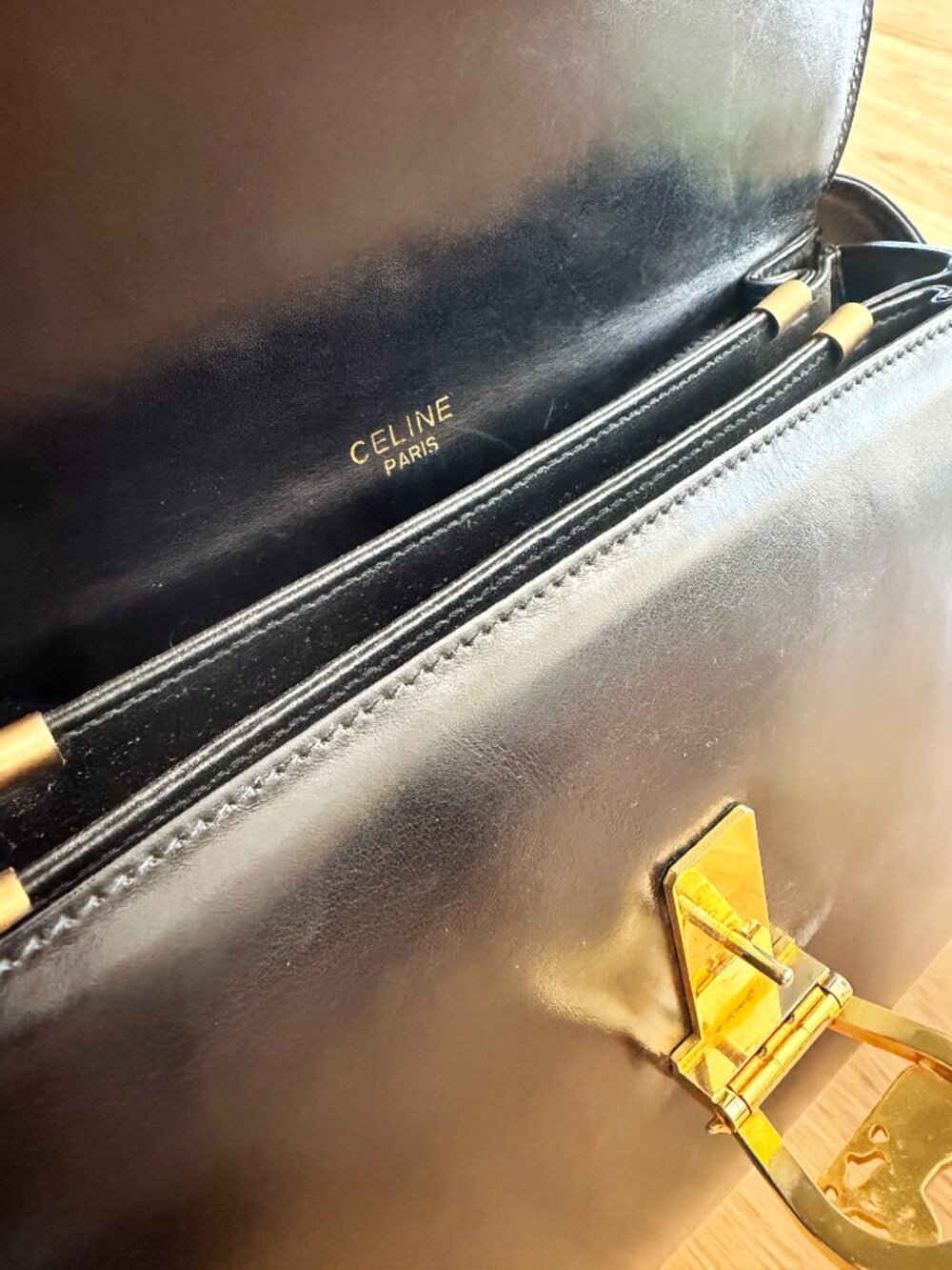 Vintage Celine Black Horse Carriage Shoulder Bag - Picture 7 of 10